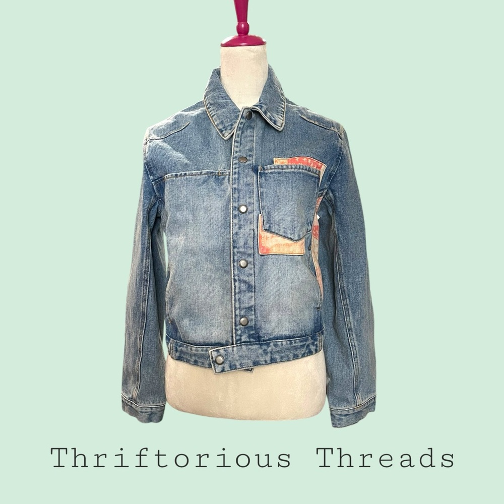 Andersson Bell Patchwork Drop-Shoulder Denim Jack… - image 7